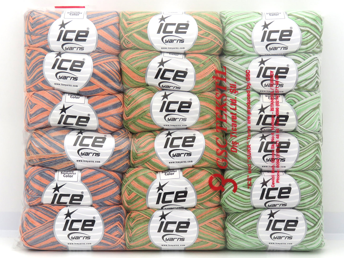 Mixed Lot Multicolor Baby Summer Color Yarns