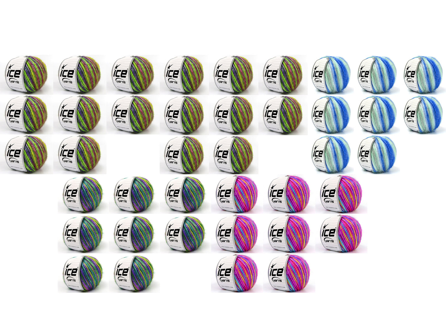 Mixed Lot Multicolor Picasso Yarns fnt2-84784