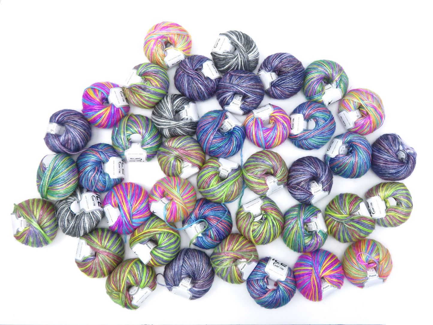 Mixed Lot Multicolor Picasso Yarns fnt2-84795