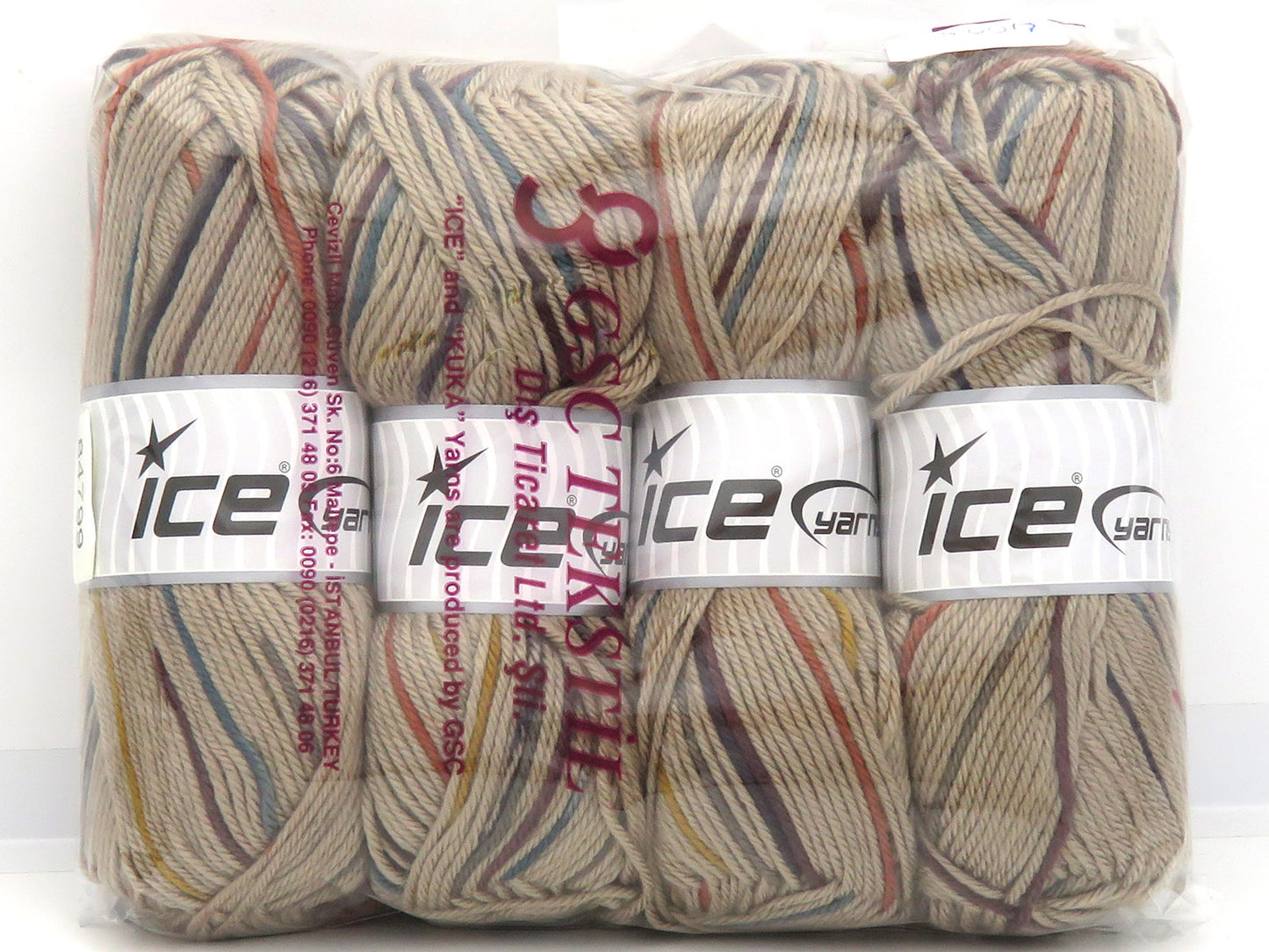 Mixed Lot Multicolor Design Line Yarns fnt2-84799