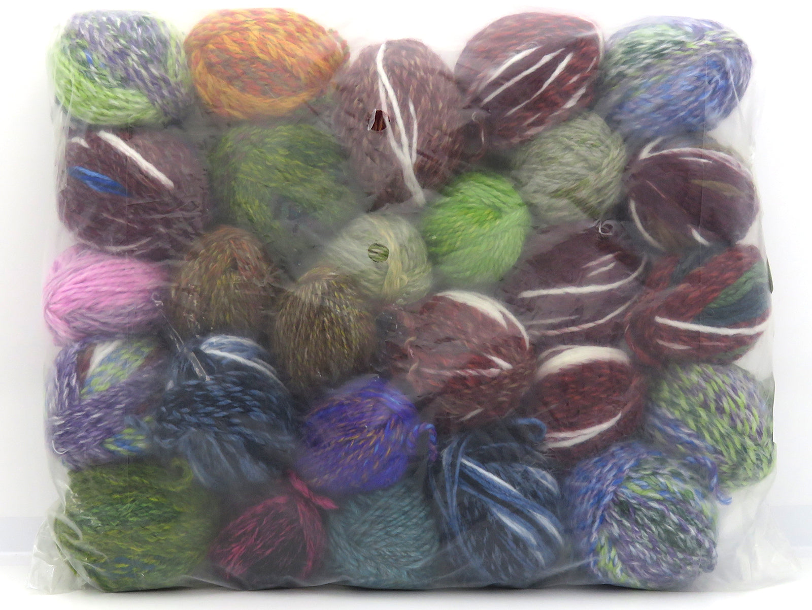 Mixed Lot Multicolor Self Striping Leftover Yarns fnt2-83034