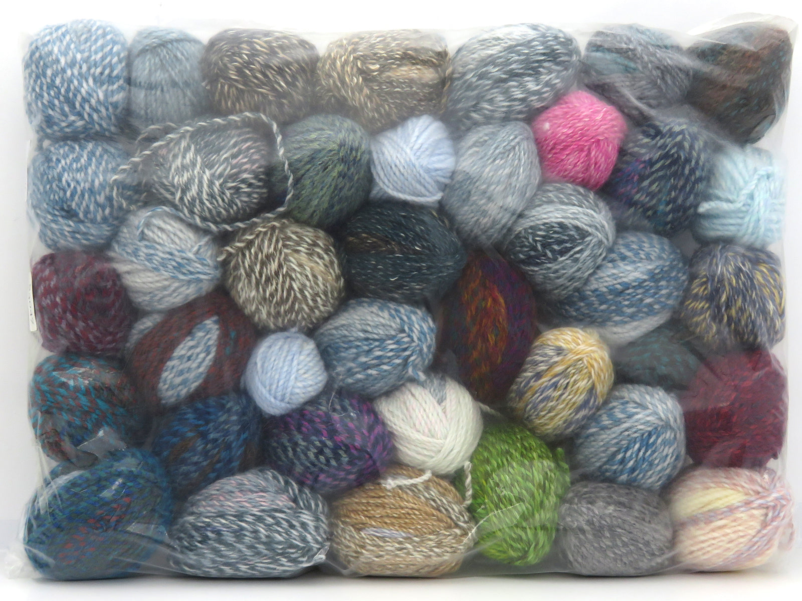 Mixed Lot Multicolor Self Striping Leftover Yarns fnt2-83047