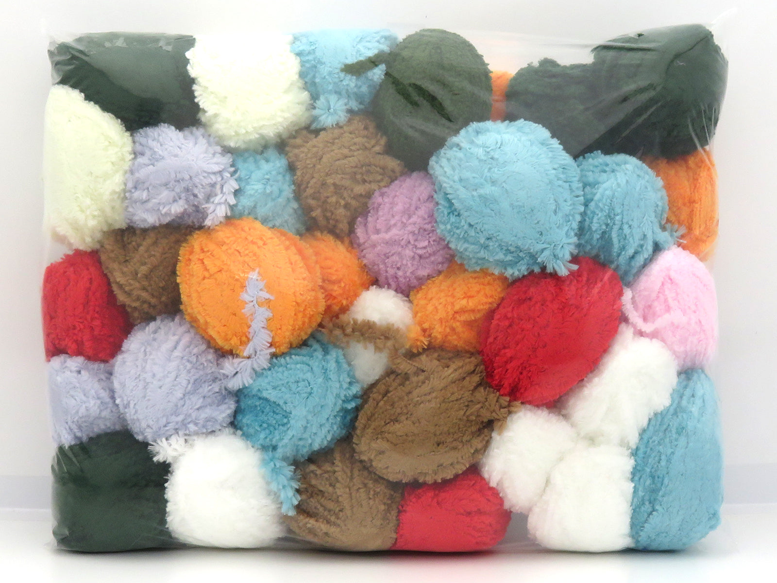 Mixed Lot Multicolor Puffy Leftover Yarns fnt2-83064