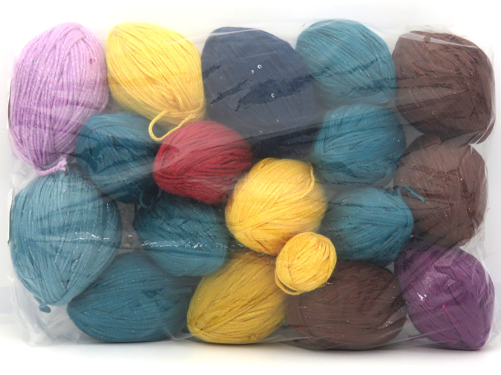 Mixed Lot Multicolor Viscose Glitz Leftover Yarns fnt2-83700