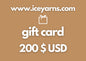 Gift Card $200 USD