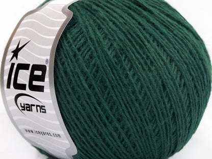 Lot of 8 Skeins ICE WOOL FINE (50% Wool) Hand Knitting Yarn Dark Teal