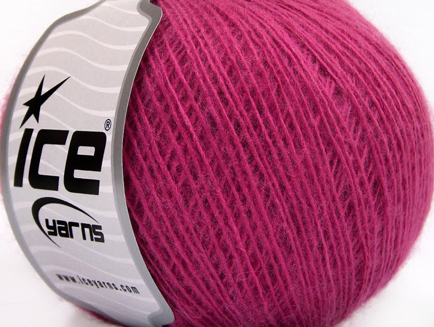 Lot of 8 Skeins ICE RALPH MOHAIR (20% Mohair 30% Wool) Yarn Dark Orchid