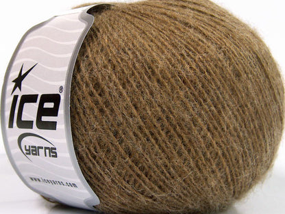 Lot of 8 Skeins ICE RALPH MOHAIR (20% Mohair 30% Wool) Yarn Light Camel