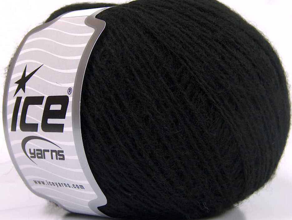 Lot of 8 Skeins ICE PHILIP ALPACA FINE (15% Alpaca 15% Wool) Yarn Black