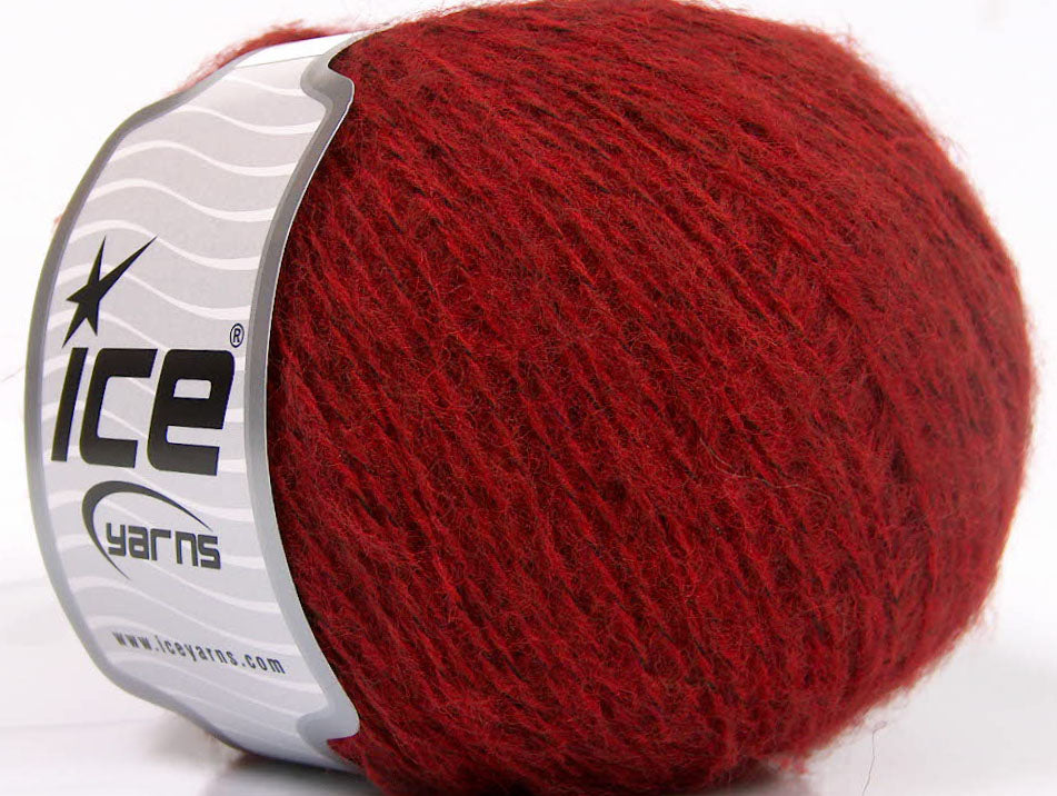 Lot of 8 Skeins ICE PHILIP ALPACA FINE (15% Alpaca 15% Wool) Yarn Dark Red