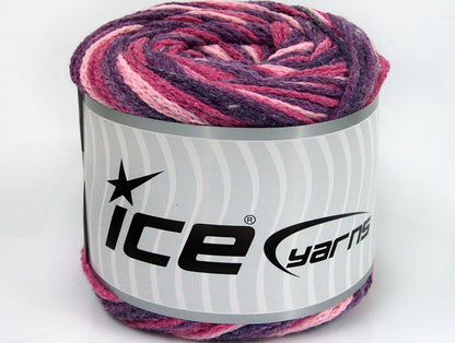 Lot of 2 x 150gr Skeins Ice Yarns CAKES AIR Yarn Purple Pink Shades