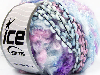 Lot of 8 Skeins ICE ANCONA (30% Wool) Yarn Light Blue Lilac Light Pink