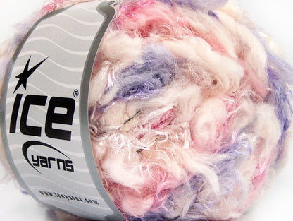 Lot of 8 Skeins ICE AMALFI Hand Knitting Yarn Lilac Shades Pink Shades