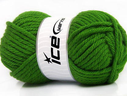 Lot of 4 x 100gr Skeins Ice Yarns ATLAS SUPERBULKY Hand Knitting Yarn Green