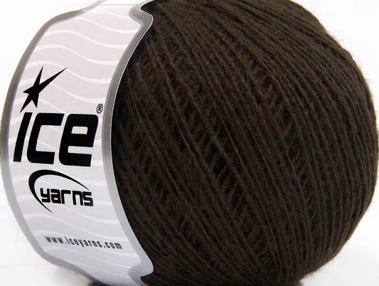 Lot of 8 Skeins Ice Yarns WOOL CORD SPORT (50% Wool) Yarn Coffee Brown