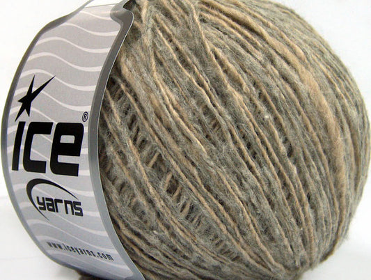 Lot of 8 Skeins ICE SALE LUXURY-PREMIUM (18% Alpaca 52% Wool) Yarn Light Grey Beige