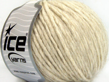Lot of 8 Skeins ICE PERU ALPACA WORSTED (25% Alpaca 50% Merino Wool) Yarn Cream Melange