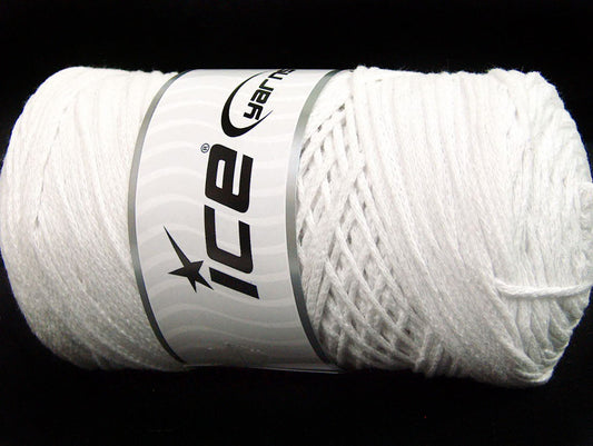 250 gr ICE YARNS MACRAME COTTON (100% Cotton) Hand Knitting Yarn Optical White