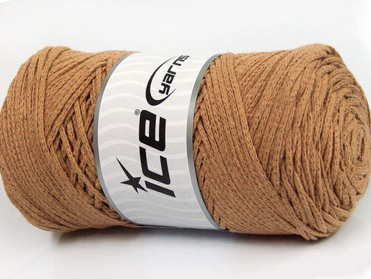 250 gr ICE YARNS MACRAME COTTON BULKY (100% Cotton) Yarn Cafe Latte