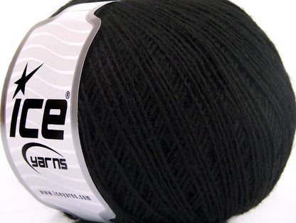 Lot of 8 Skeins ICE PERU ALPACA FINE (25% Alpaca 50% Merino Wool) Yarn Black