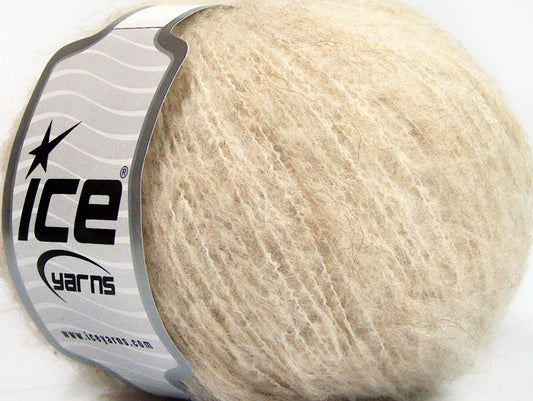 Lot of 8 Skeins ICE SALE LUXURY-PREMIUM (14% Alpaca 18% Wool) Yarn Cream Melange