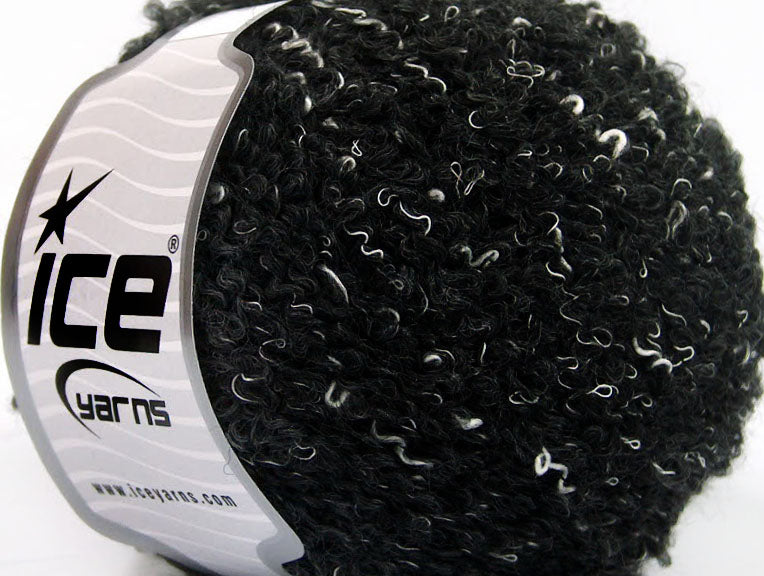 Lot of 8 Skeins ICE SALE WINTER (20% Mohair 20% Wool) Hand Knitting Yarn Black
