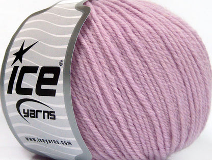 Lot of 6 Skeins Ice Yarns PURE MERINO WORSTED (100% Merino Wool) Yarn Lilac