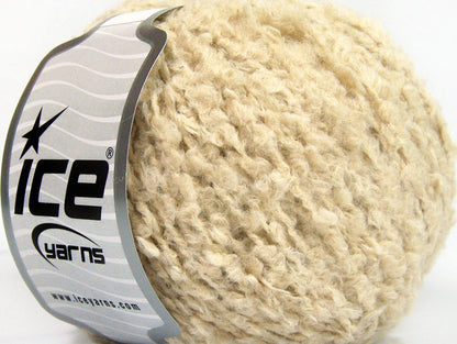 Lot of 8 Skeins ICE SALE WINTER (40% Wool) Hand Knitting Yarn Beige