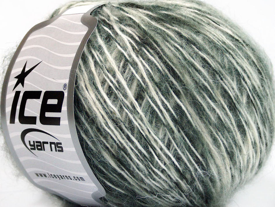 Lot of 8 Skeins ICE SALE WINTER (50% Wool) Hand Knitting Yarn Grey Shades White