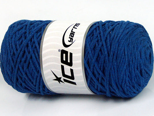 250 gr ICE YARNS MACRAME COTTON BULKY (100% Cotton) Hand Knitting Yarn Blue