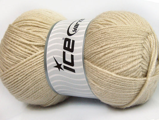 Lot of 4 x 100gr Skeins ICE GONCA Hand Knitting Yarn Beige