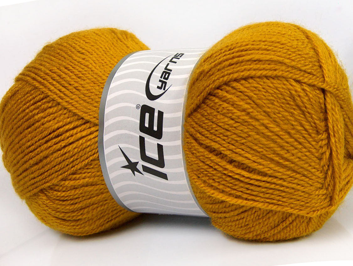 Lot of 4 x 100gr Skeins Ice Yarns GONCA Hand Knitting Yarn Gold