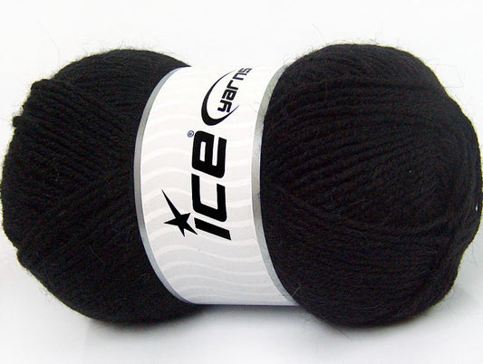 Lot of 4 x 100gr Skeins Ice Yarns ALPACA CLASSIC (25% Alpaca 25% Wool) Yarn Black