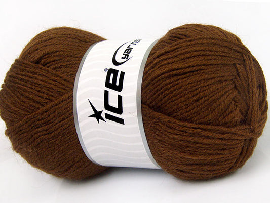 Lot of 4 x 100gr Skeins Ice Yarns ALPACA CLASSIC (25% Alpaca 25% Wool) Yarn Brown