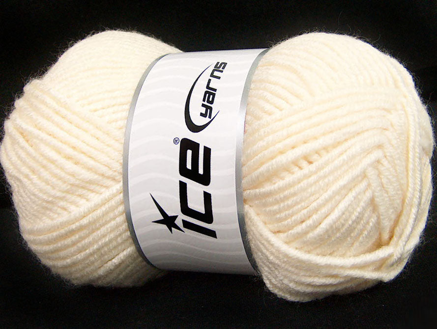 Lot of 4 x 100gr Skeins ICE LACQUER Hand Knitting Yarn Cream