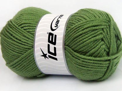 Lot of 4 x 100gr Skeins Ice Yarns LACQUER Hand Knitting Yarn Khaki