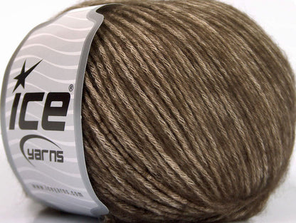 Lot of 8 Skeins Ice Yarns BAMBOO SOFTAIR (15% Bamboo) Yarn Brown Beige