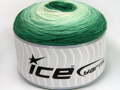 Lot of 3 x 100gr Skeins Ice Yarns CAKES BABY FINE Yarn Green Shades