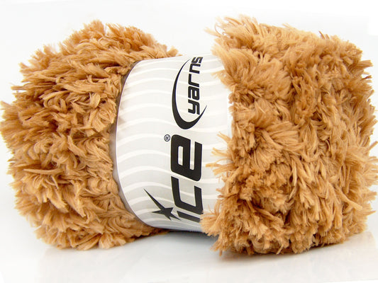 Lot of 2 x 200gr Skeins Ice Yarns LAMBKIN (100% MicroFiber) Yarn Light Brown