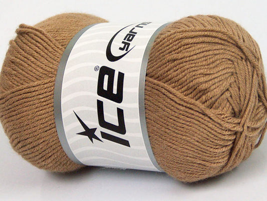 Lot of 4 x 100gr Skeins Ice Yarns BAMBOO BABY (60% Bamboo) Yarn Camel