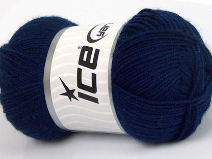 Lot of 4 x 100gr Skeins Ice Yarns BAMBOO BABY (60% Bamboo) Yarn Navy