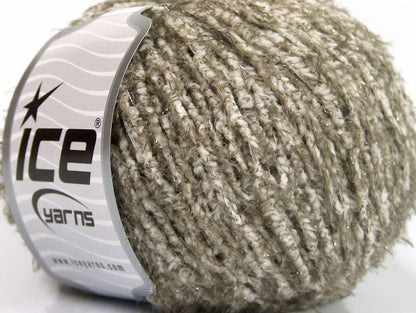 Lot of 8 Skeins Ice Yarns SALE EYELASH Hand Knitting Yarn Beige White