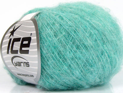 Lot of 10 Skeins ICE KID MOHAIR FINE (30% Kid Mohair) Yarn Emerald Green