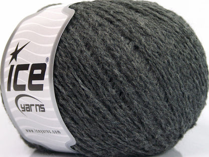 Lot of 8 Skeins ICE WOOL LIGHT (50% Wool) Hand Knitting Yarn Dark Grey