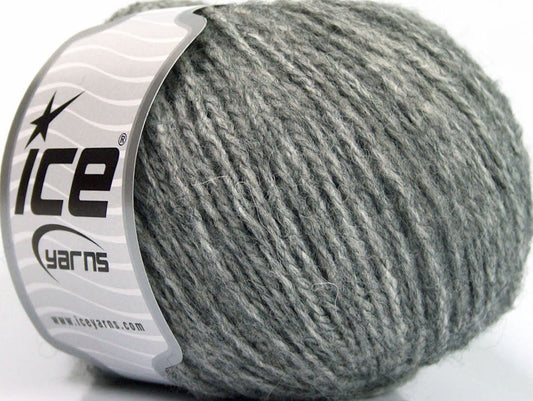 Lot of 8 Skeins ICE SALE WINTER (50% Wool) Hand Knitting Yarn Light grey