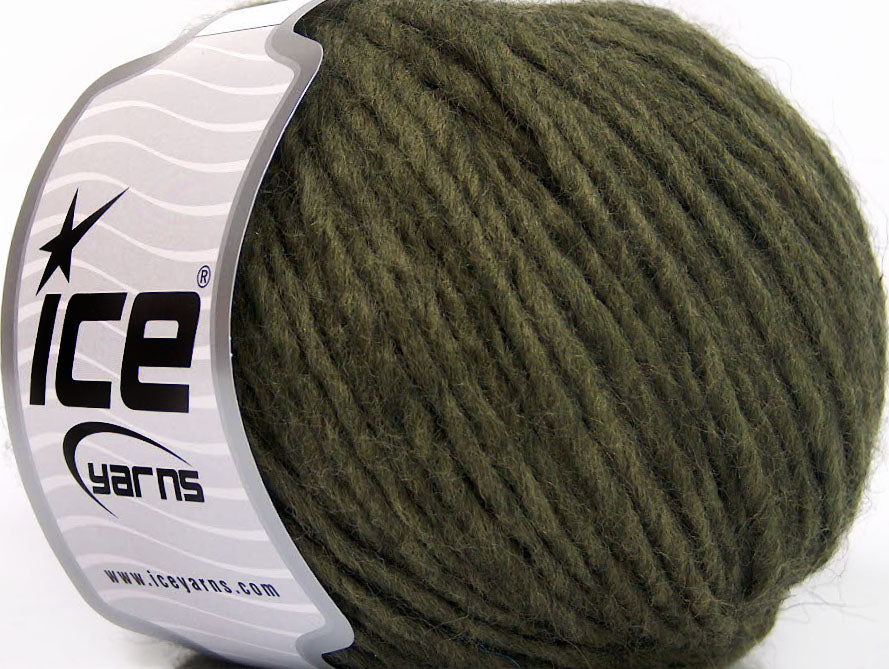 Lot of 8 Skeins ICE ETNO ALPACA (25% Alpaca 50% Merino Wool) Yarn Khaki