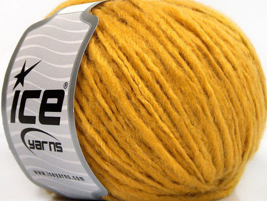 Lot of 8 Skeins ICE ETNO ALPACA (25% Alpaca 50% Merino Wool) Yarn Gold