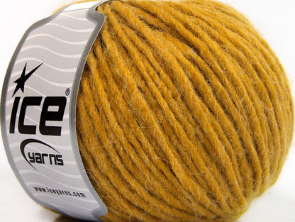 Lot of 8 Skeins ICE WOOL CORD ARAN (50% Wool) Hand Knitting Yarn Gold