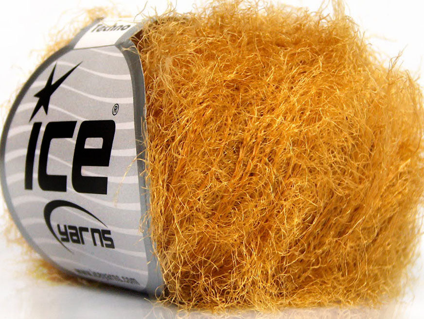 Lot of 8 Skeins Ice Yarns TECHNO Hand Knitting Yarn Dark Gold