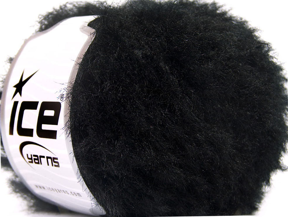 Lot of 8 Skeins Ice Yarns VISONE (95% Viscose) Hand Knitting Yarn Black